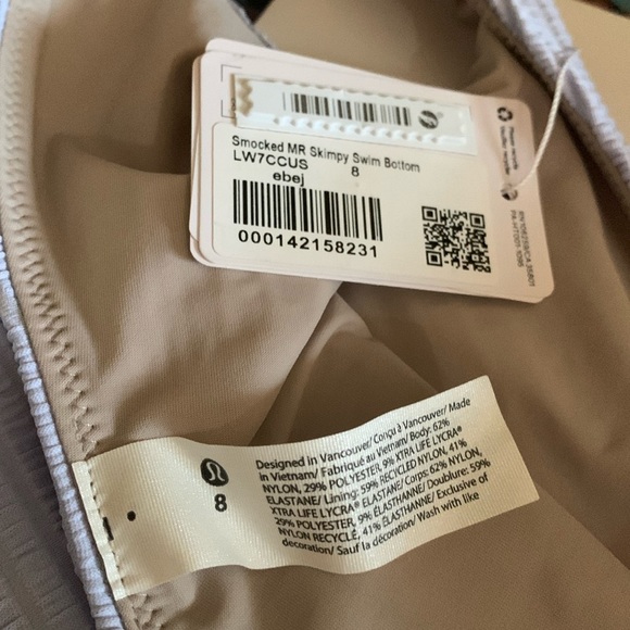 🌟NEW Smocked Mid-Rise Skimpy Swim Bottom SZ. 8   NWT - Picture 10 of 12